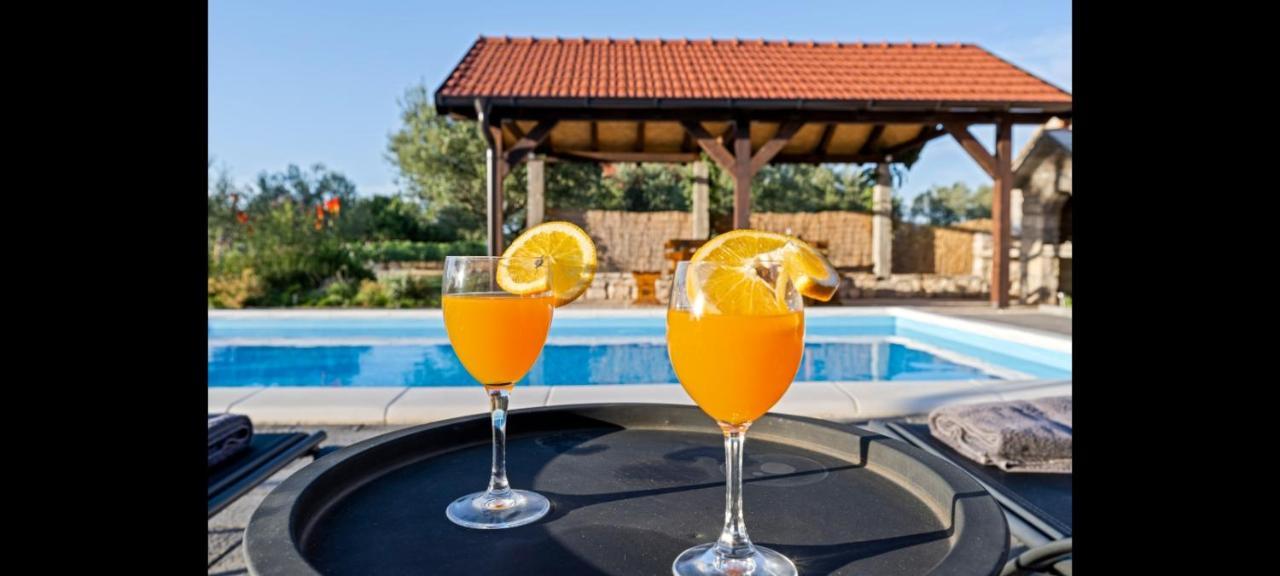 Olive Tree House With Jacuzzi, Wifi And 40M2 Pool Villa Siritovci Ngoại thất bức ảnh